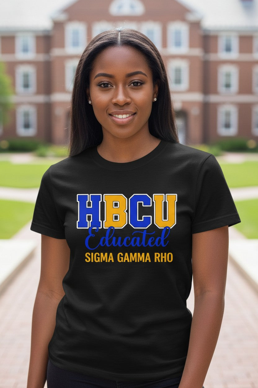 PRE-Order T-Shirt-HBCU Educated Sigma Gamma Rho Sorority