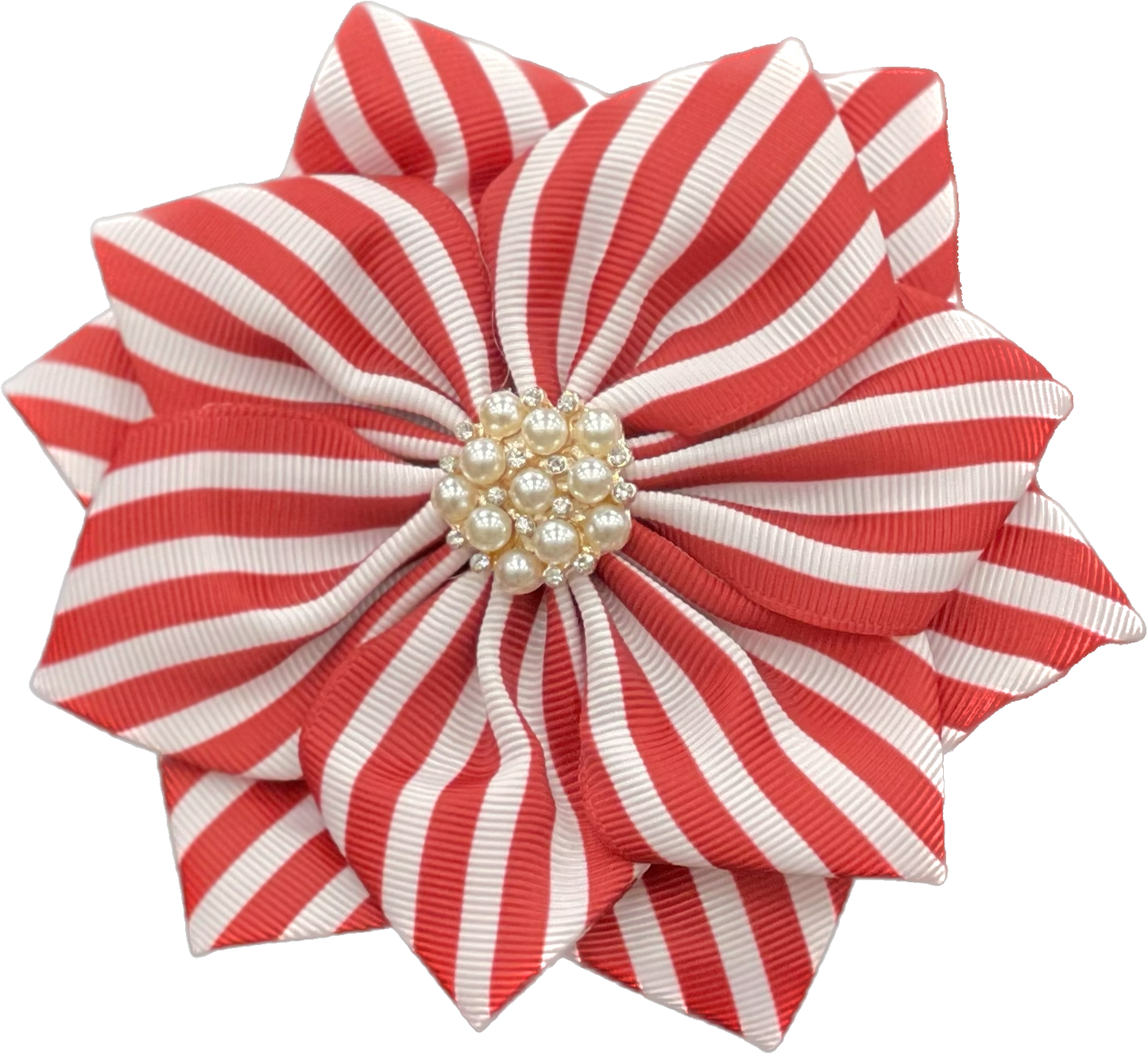 Brooch-Red & White