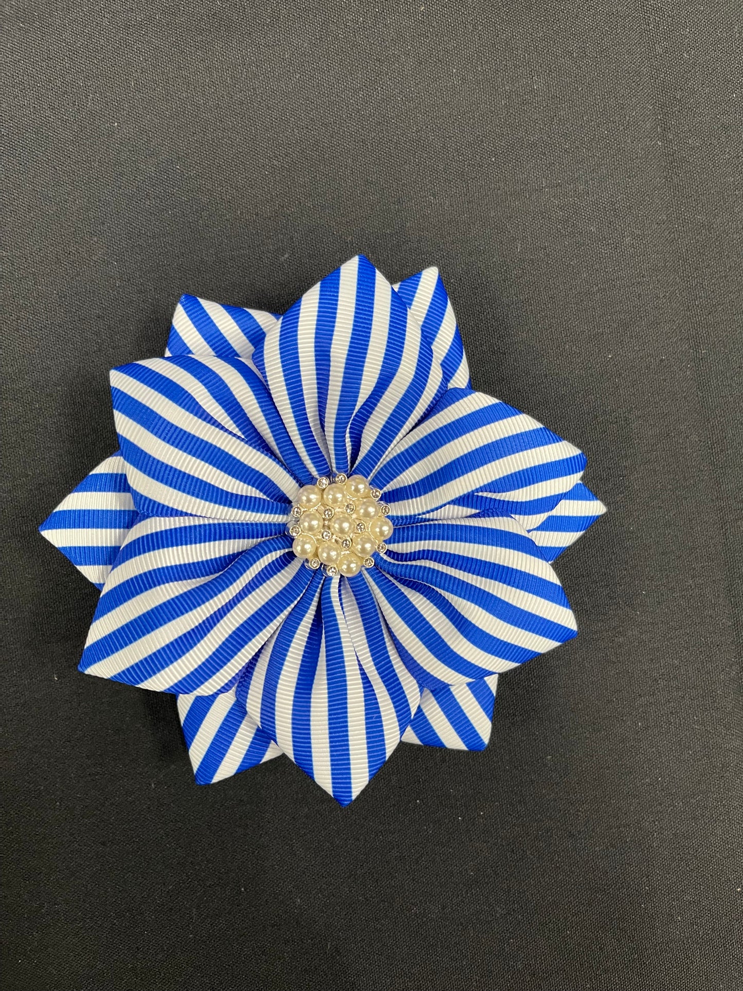 Brooch-Blue & White