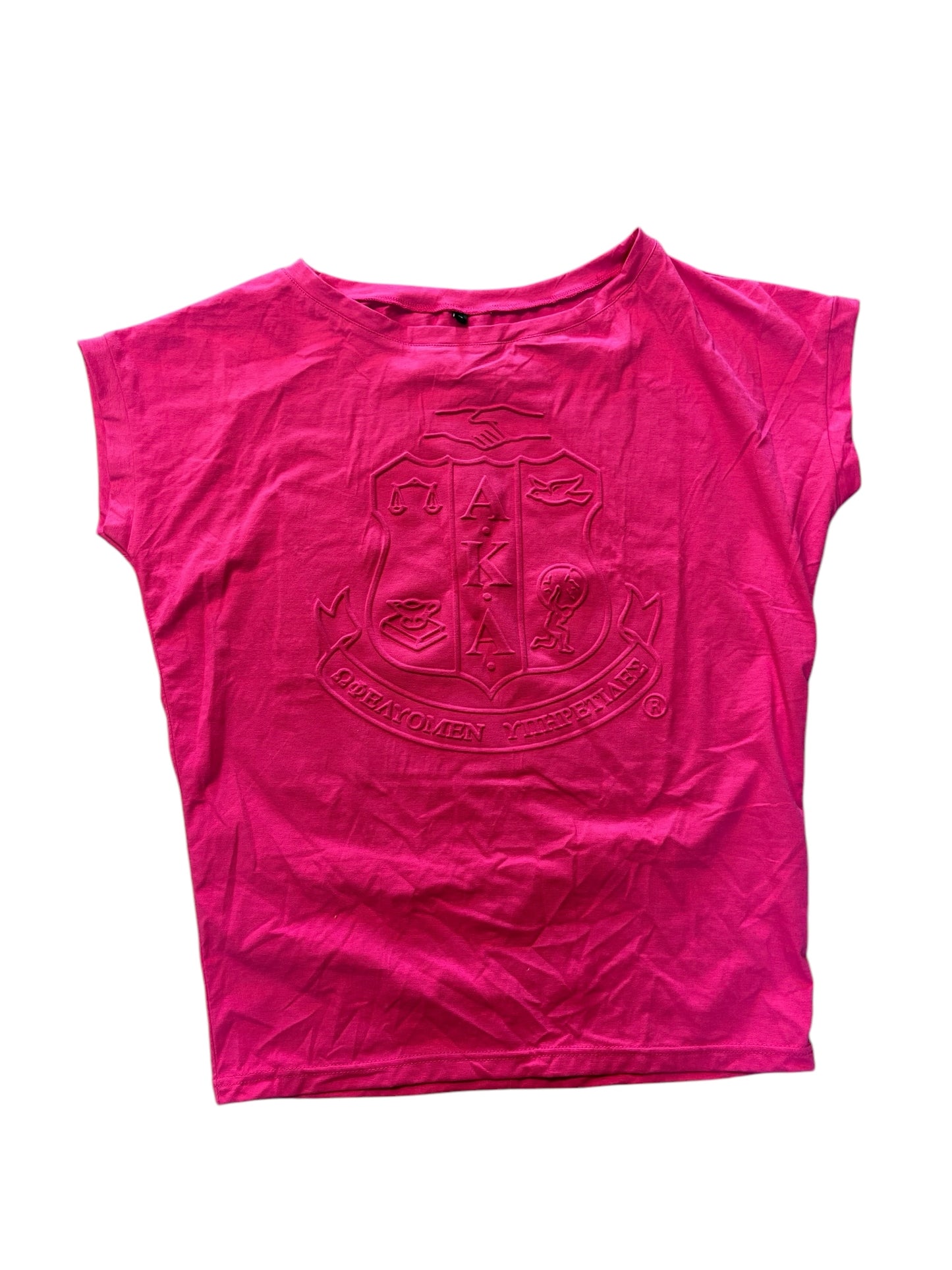 Tshirt-AKA Off Shoulder Embossed