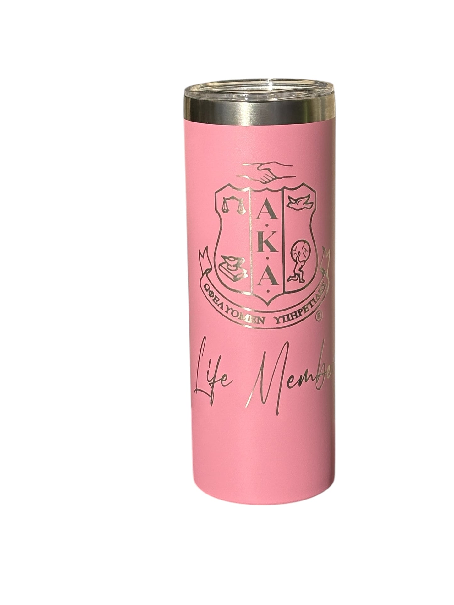Tumbler-AKA Life Member Laser Engraved