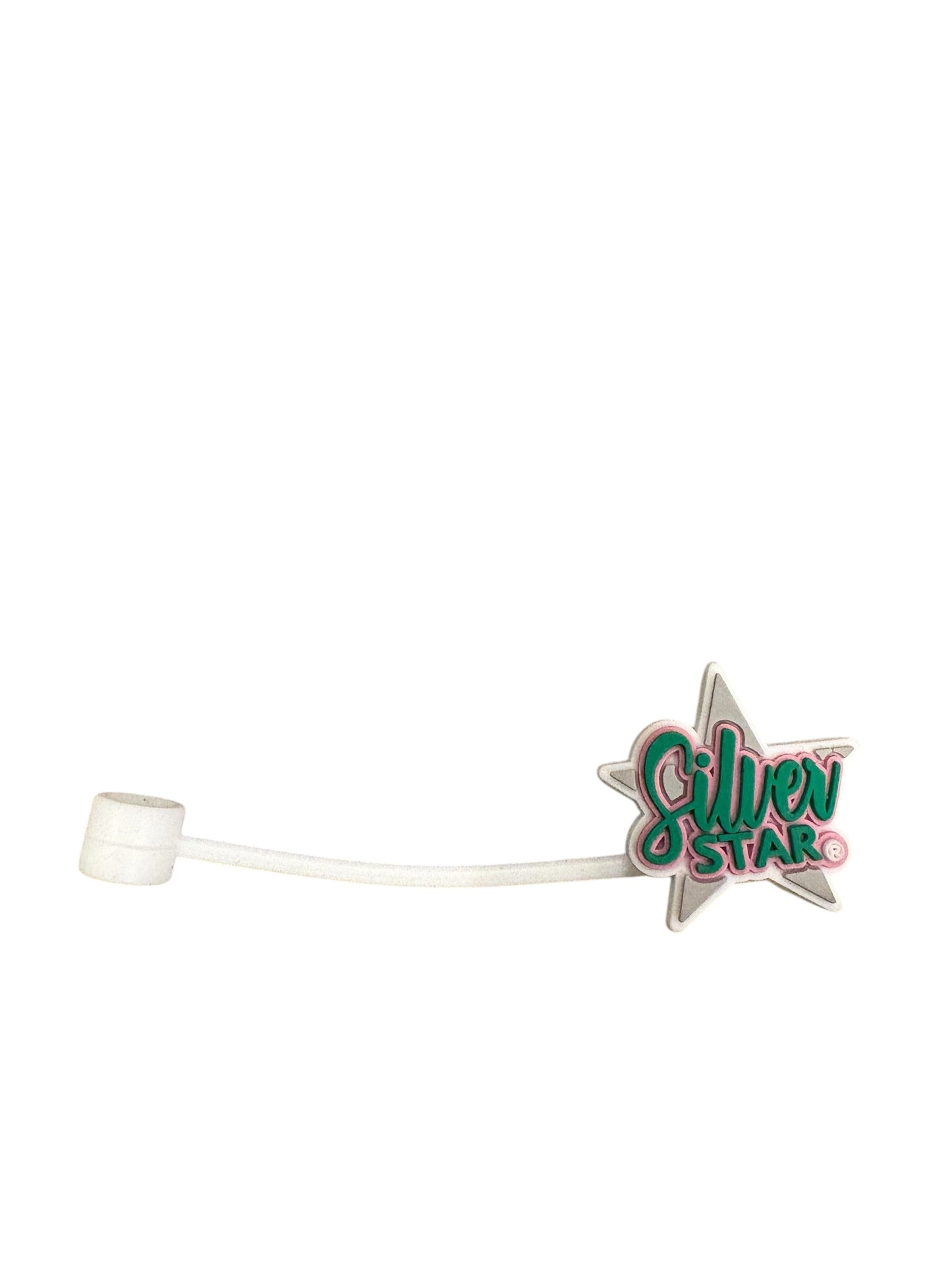 Straw Topper- Silver Star