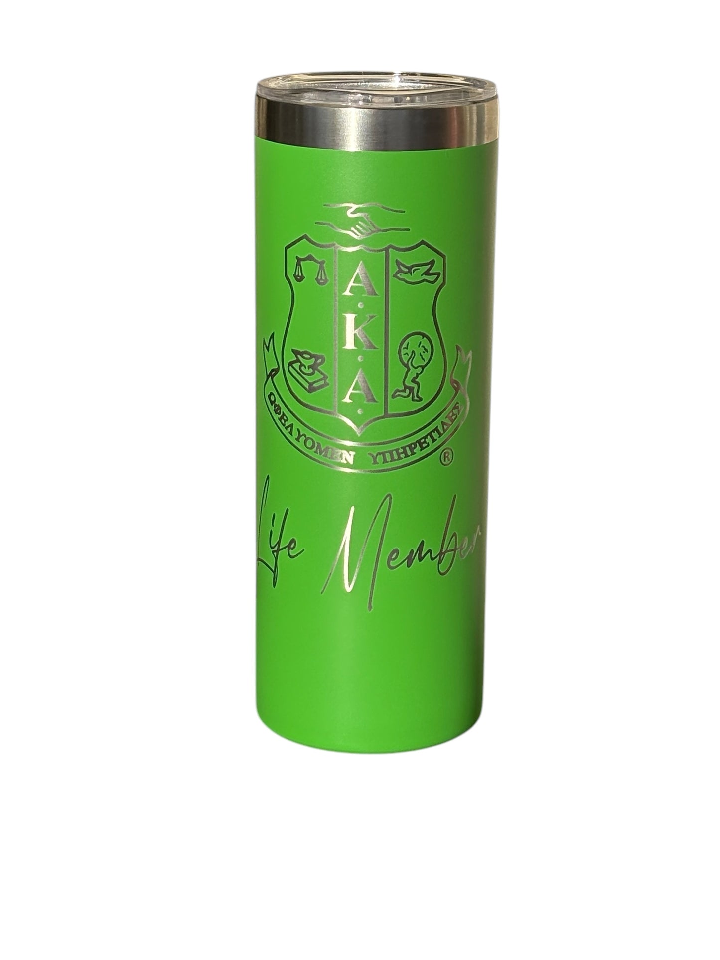 Tumbler-AKA Life Member Laser Engraved