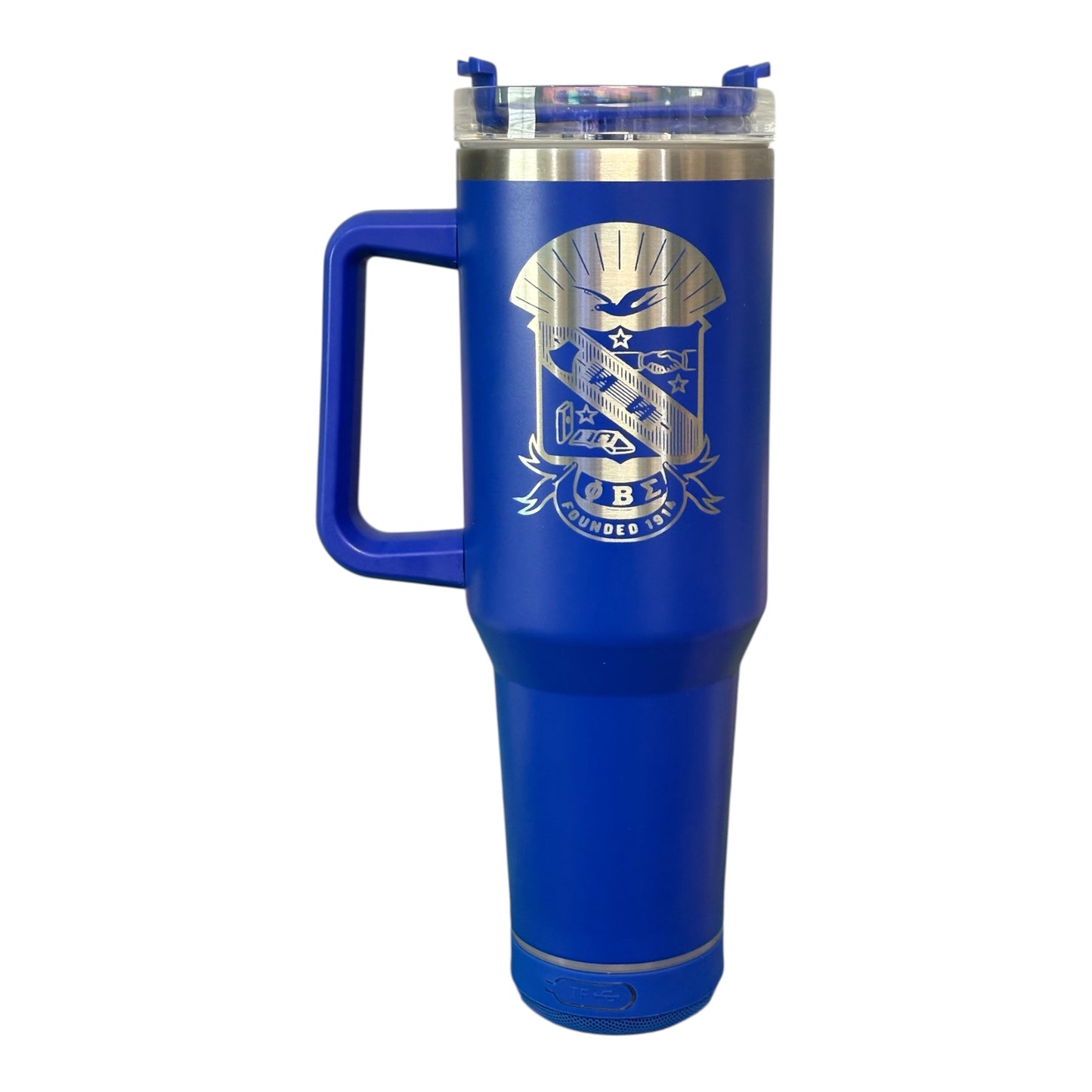 Tumbler-PBS Shield Laser Engraved Speaker Tumber