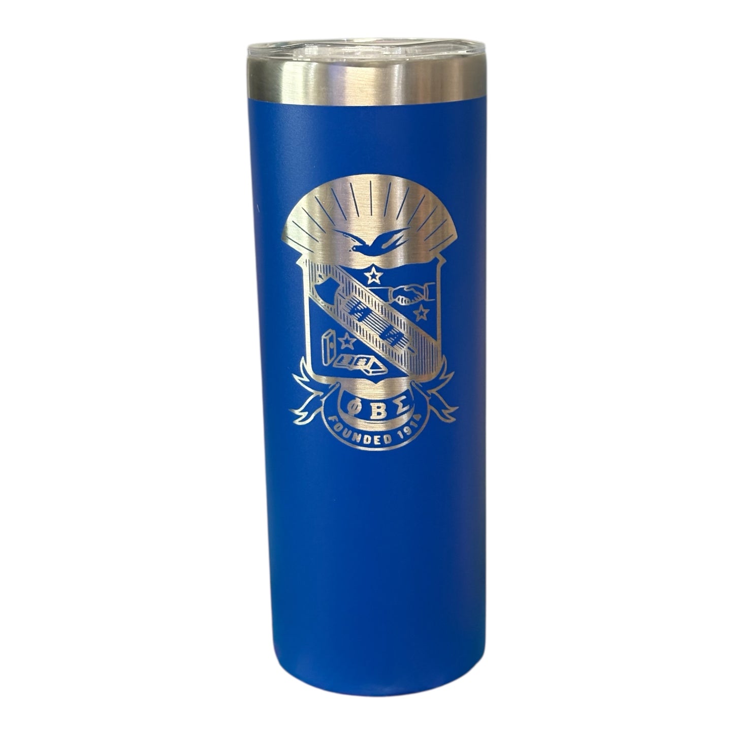 Tumbler-PBS Shield Laser Engraved