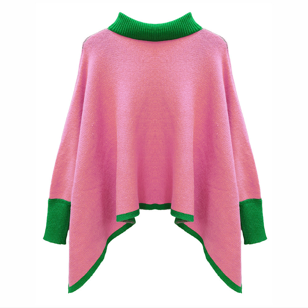 Poncho-Pink & Green