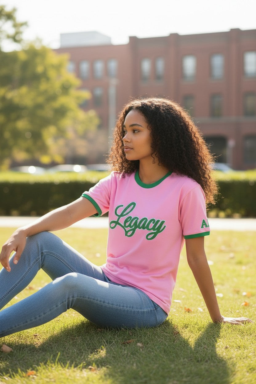 T-Shirt-AKA Legacy Ringer Chenille