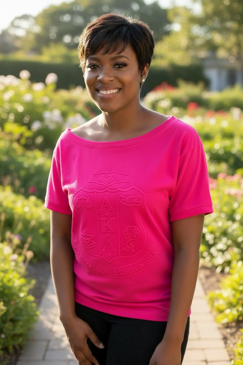 Tshirt-AKA Off Shoulder Embossed – Ooh Soo Crafty LLC