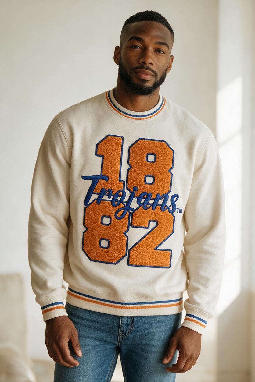 Sweatshirt-1882 Trojans Chenille