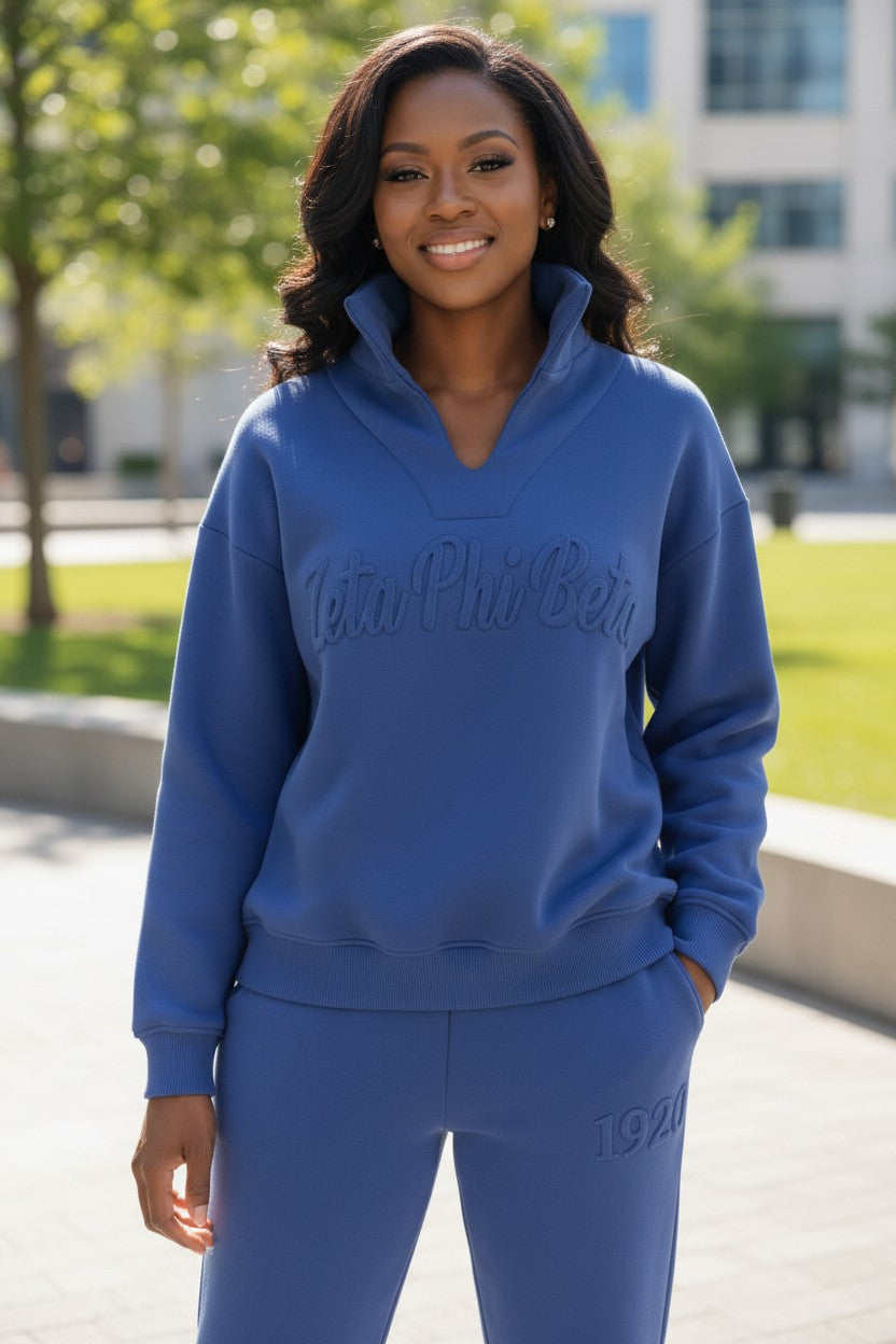 Sweatsuit-Zeta Phi Beta Embossed