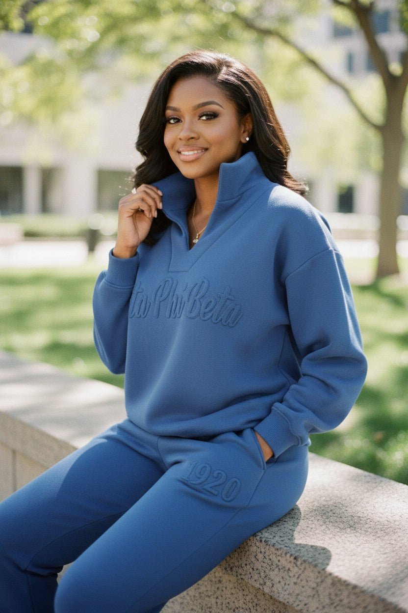 Sweatsuit-Zeta Phi Beta Embossed