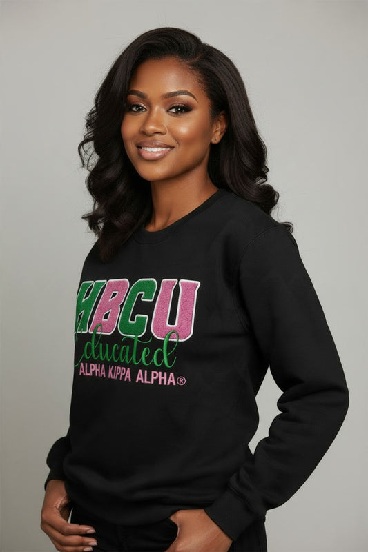 Sweatshirt-HBCU Educated Alpha Kappa Alpha