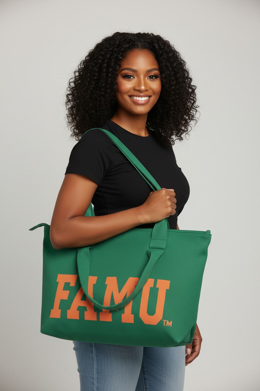 Bag-FAMU Knit Tote Green