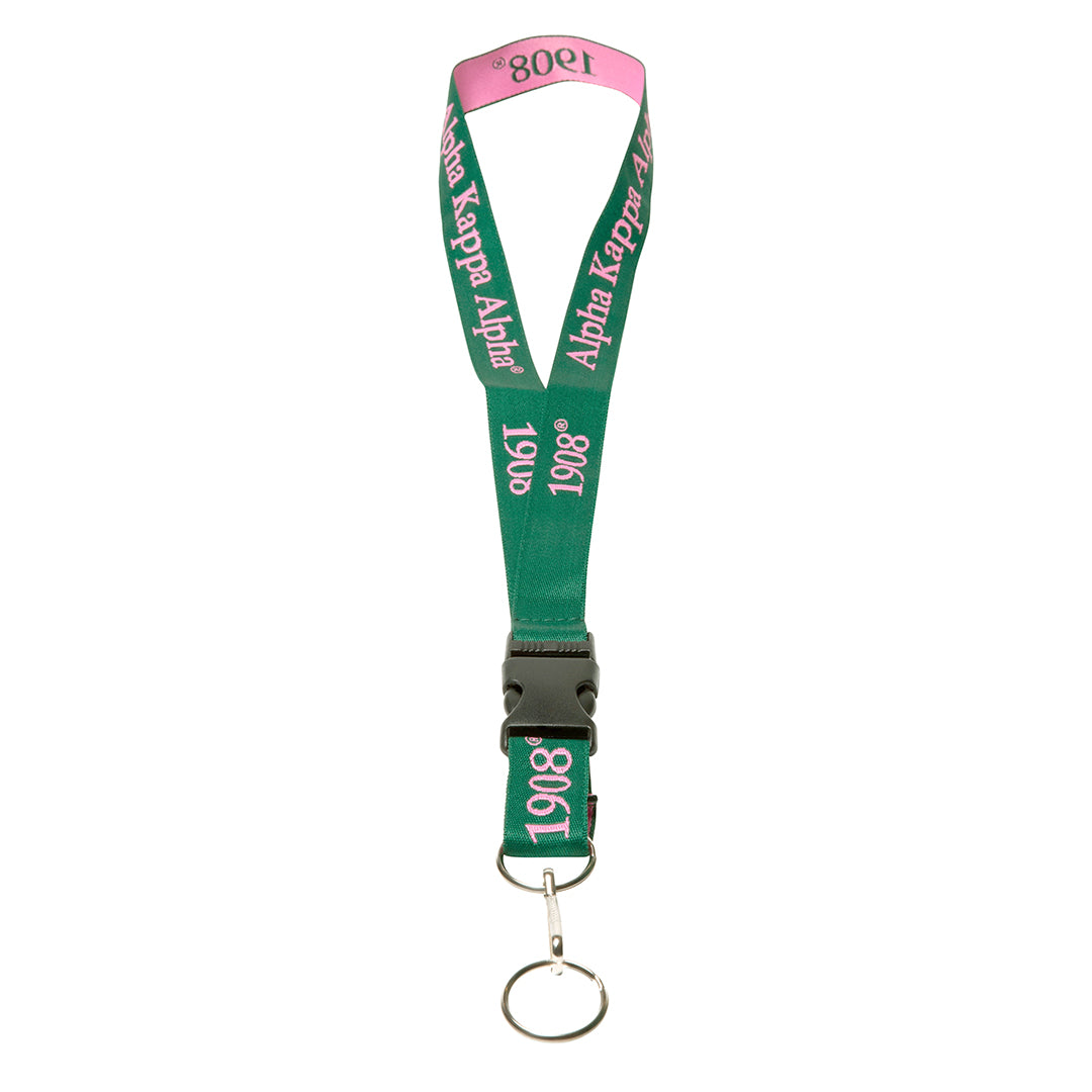 Lanyard-AKA Woven Embroidered Green