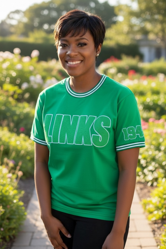 T-Shirt-Links Ringer Chenille