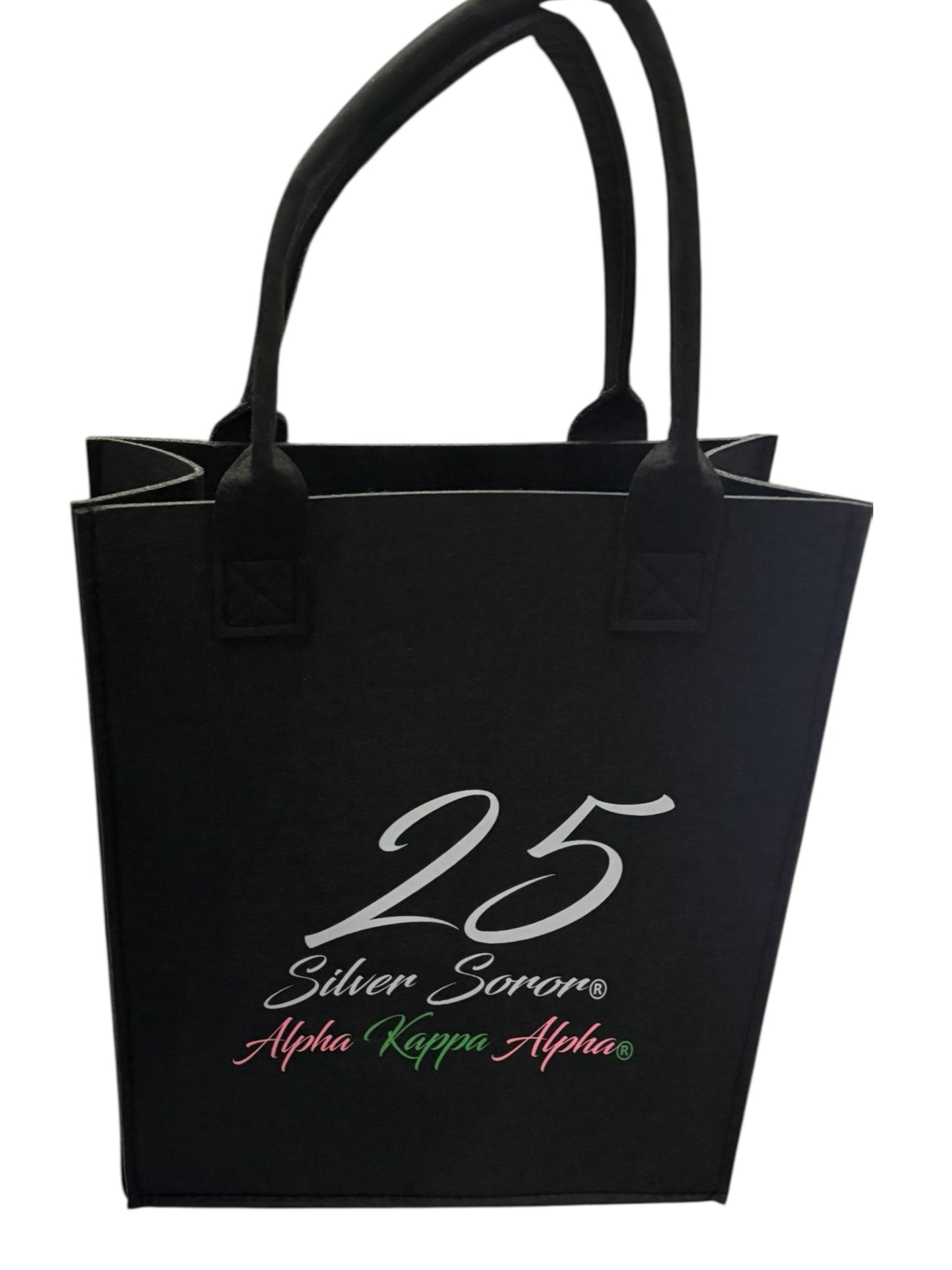 Bag- Silver Soror Felt Reusable Bag (Small)