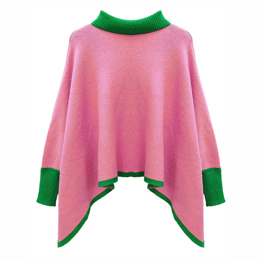 Poncho-Pink & Green