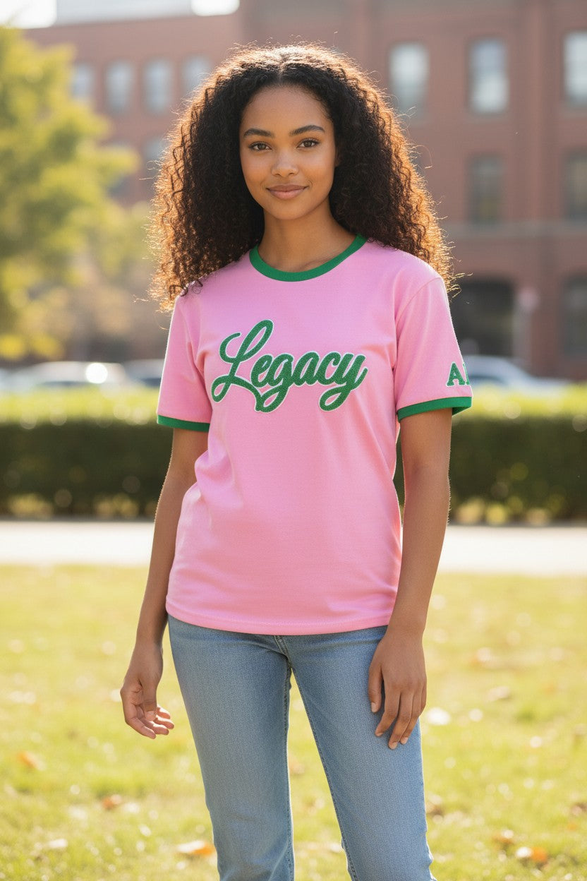 T-Shirt-AKA Legacy Ringer Chenille