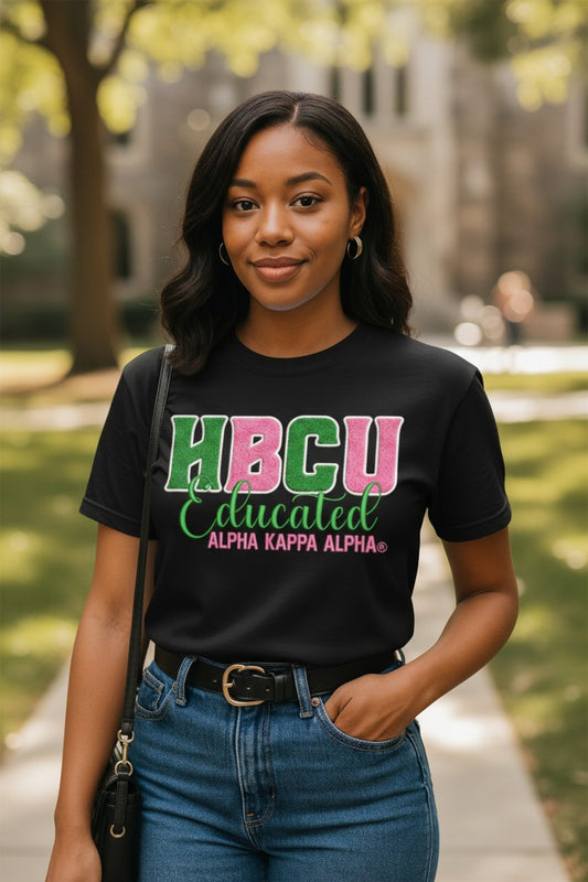 T-Shirt-HBCU Educated Alpha Kappa Alpha Sorority