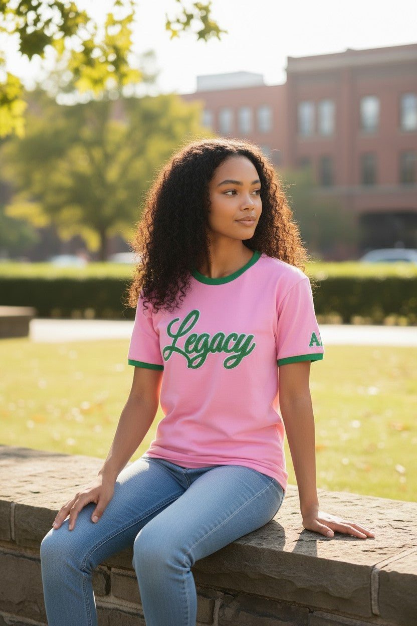 T-Shirt-AKA Legacy Ringer Chenille