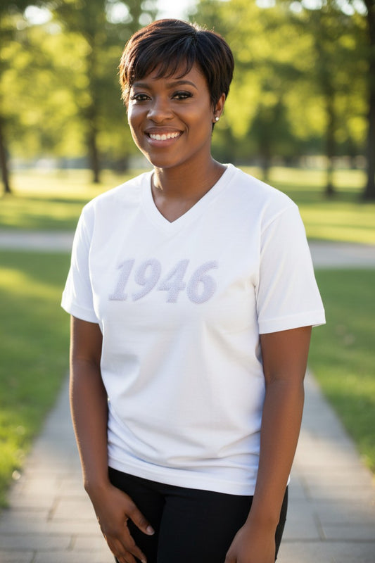 T-Shirt-1946 White Chenille
