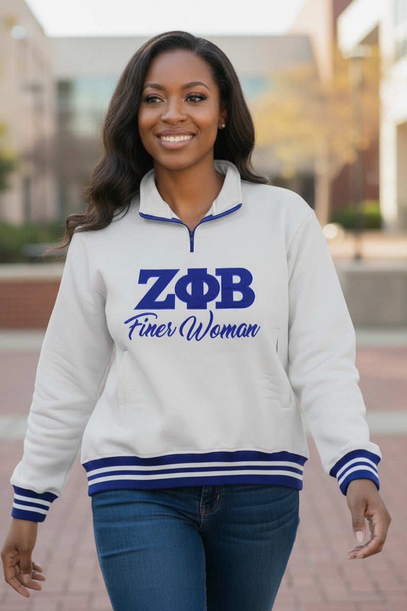 Sweatshirt-Finer Women Qtr Zip