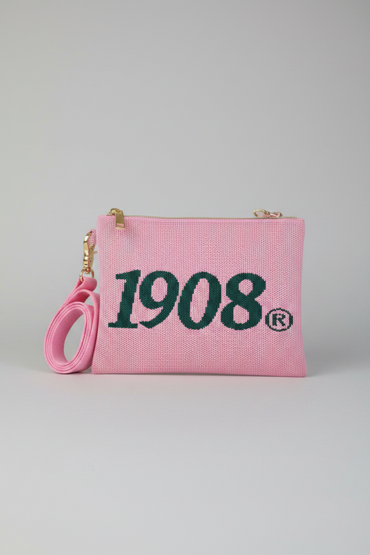 "PRE-ORDER" Bag-1908 Knit Crossbody Pink