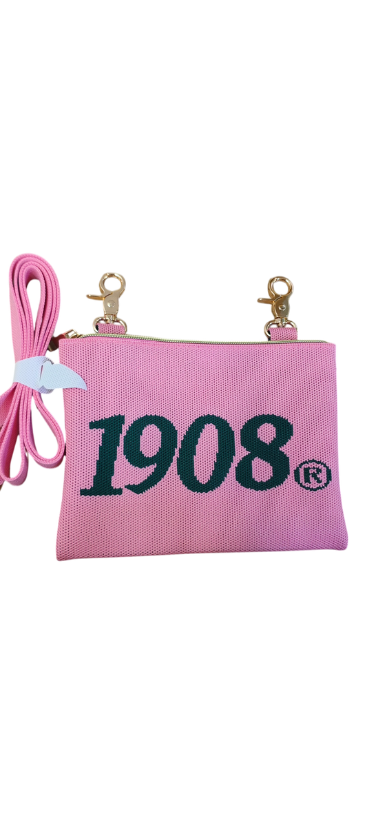 "PRE-ORDER" Bag-1908 Knit Crossbody Pink