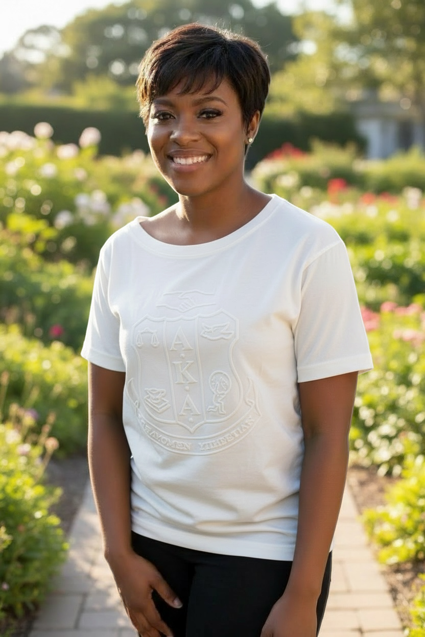 Tshirt-AKA Off Shoulder Embossed