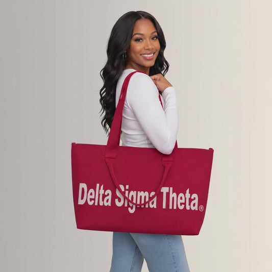 Bag-Delta Sigma Theta Knit Tote Crimson