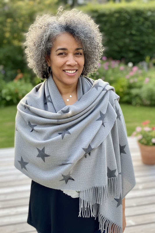 Star Shawl-Silver Reversible