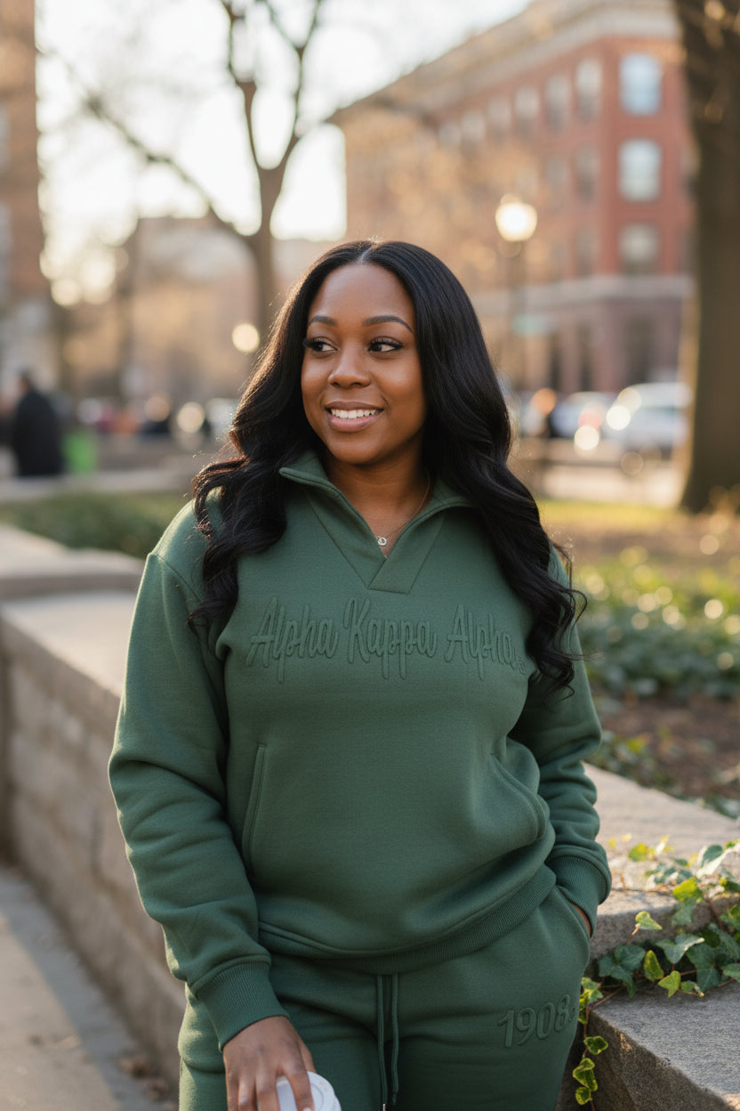 Sweatsuit-Alpha Kappa Alpha Embossed